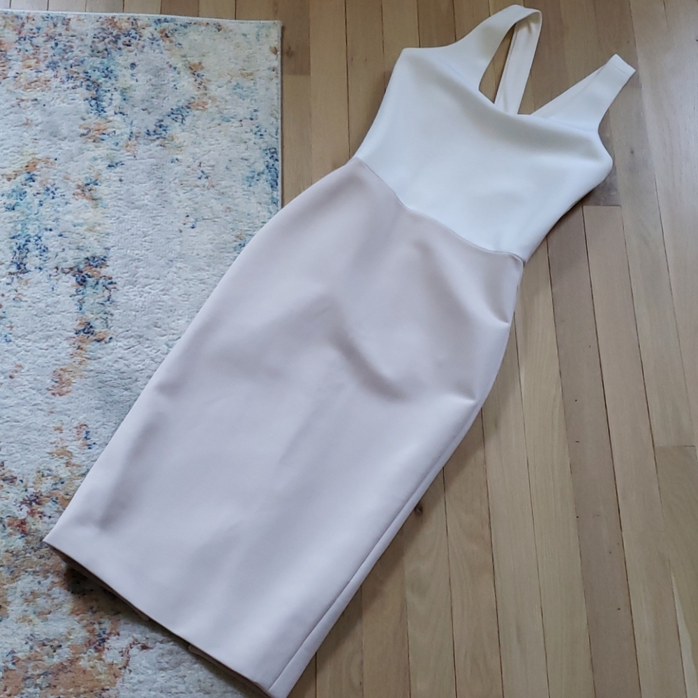 SOLD Victoria Beckham White & Pink Dress